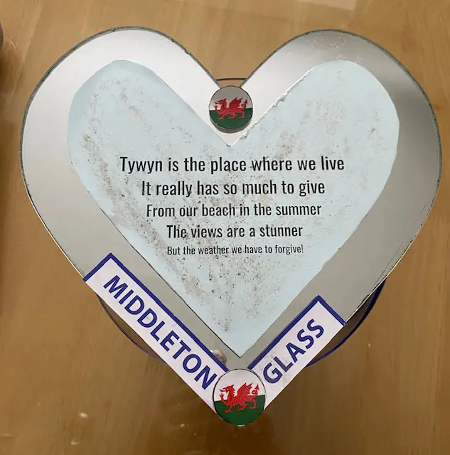 Handmade contribution for Valentine display at Millie & Sid's